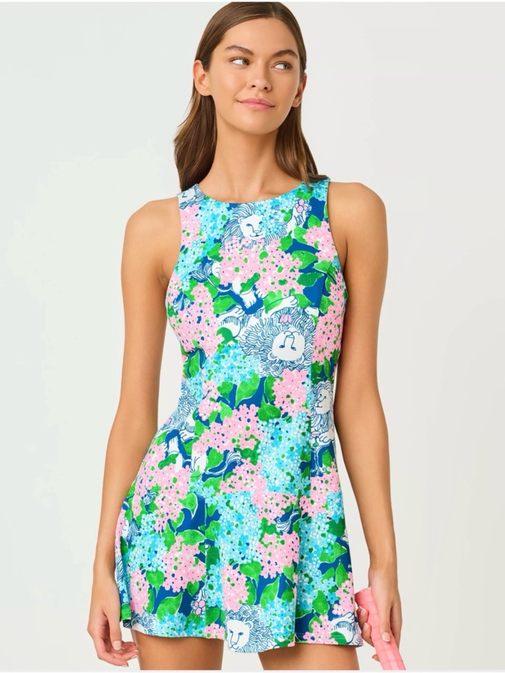 NWT Lilly Pulitzer XL UPF 50+ Luxletic Westley Active Dress “Lydia The Lion”